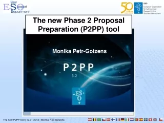 The new P2PP tool | 12.01.2012 | Monika Petr-Gotzens