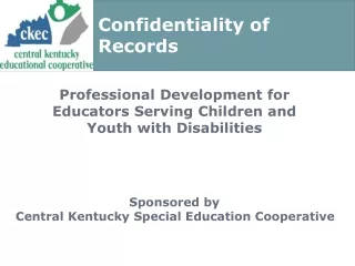 Professional Development for Educators Serving Children and Youth with Disabilities