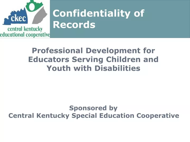 professional development for educators serving children and youth with disabilities