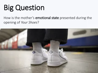 Big Question How is the mother’s  emotional state  presented during the opening of  Your Shoes ?