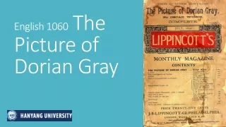 English 1060   The Picture of Dorian Gray