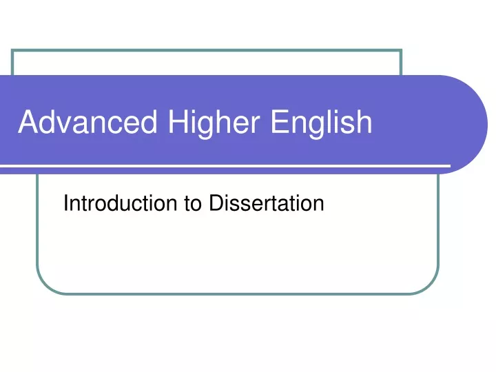 advanced higher english