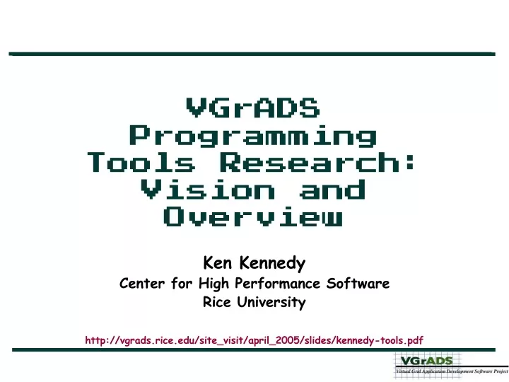 vgrads programming tools research vision