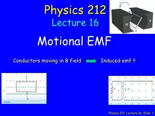 Physics 212 Lecture 16