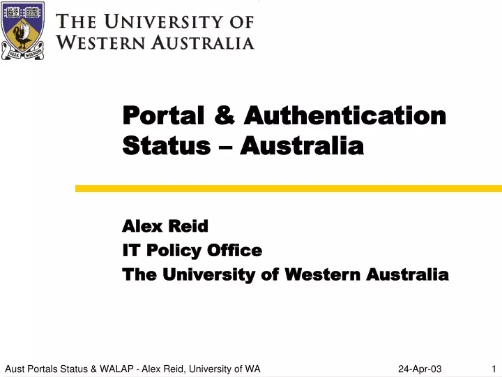 portal authentication status australia