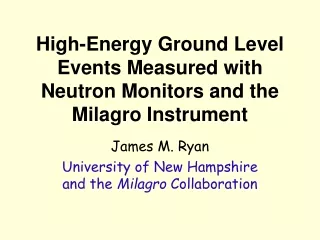 High-Energy Ground Level Events Measured with Neutron Monitors and the Milagro Instrument