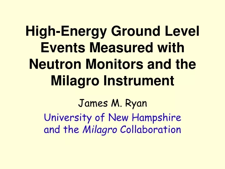 high energy ground level events measured with neutron monitors and the milagro instrument