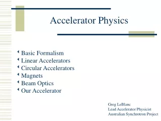 Accelerator Physics