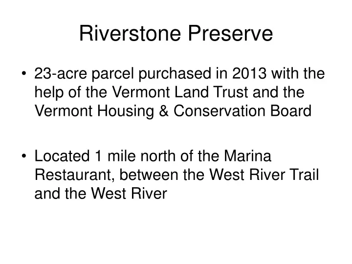 riverstone preserve