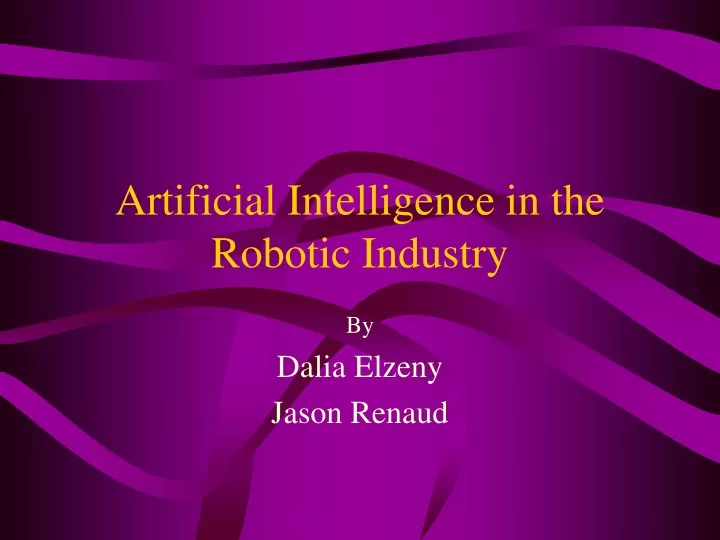artificial intelligence in the robotic industry