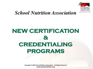 NEW CERTIFICATION  &amp;  CREDENTIALING PROGRAMS