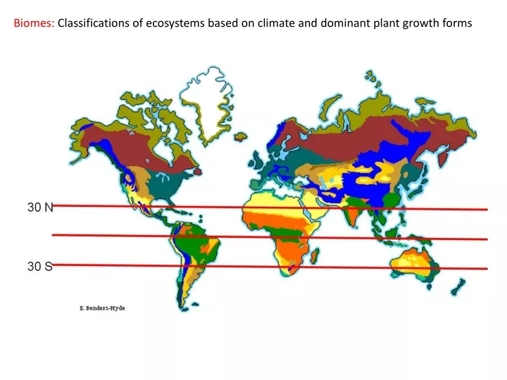 biomes classifications of ecosystems based