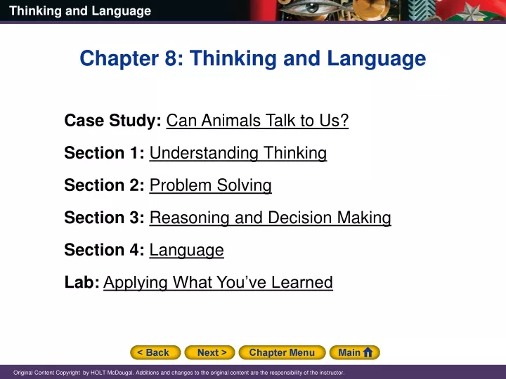 chapter 8 thinking and language case study