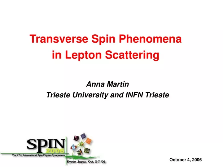 transverse spin phenomena in lepton scattering