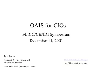 OAIS for CIOs