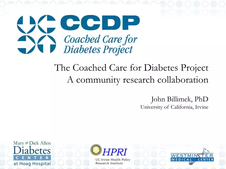 the coached care for diabetes project a community