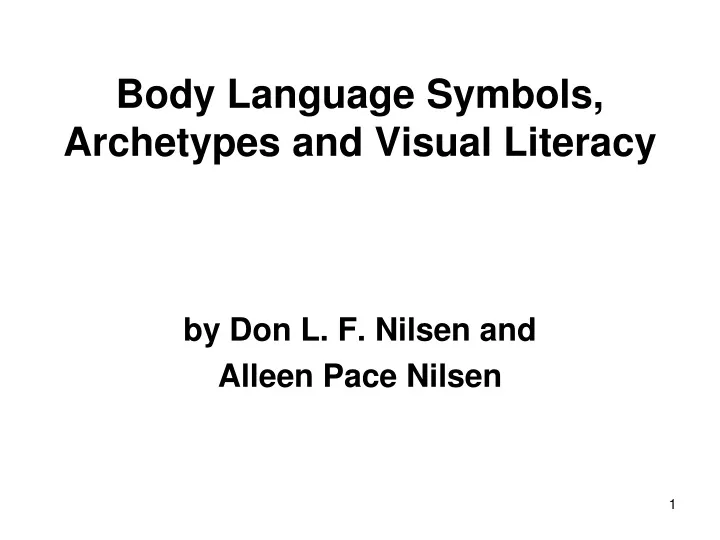 body language symbols archetypes and visual literacy