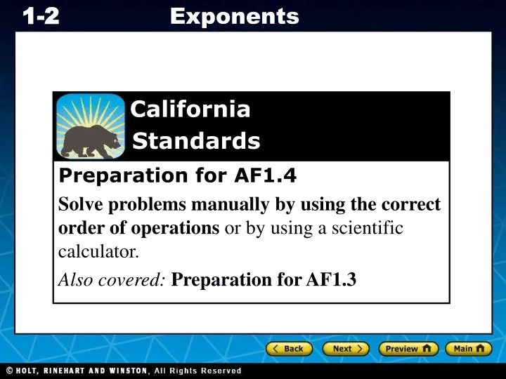 california standards