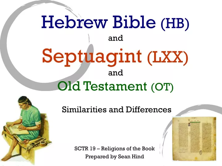 hebrew bible hb and septuagint lxx and old testament ot similarities and differences