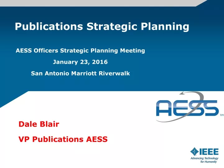 publications strategic planning