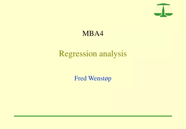 mba4 regression analysis