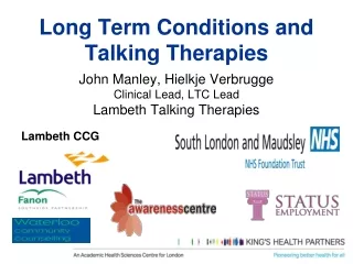 Long Term Conditions and  Talking Therapies