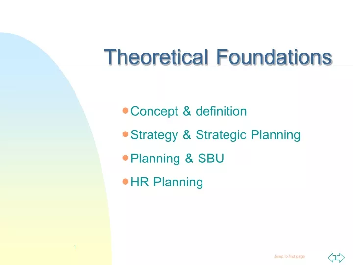 theoretical foundations