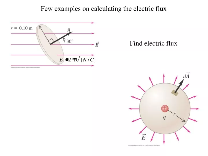 few examples on calculating the electric flux
