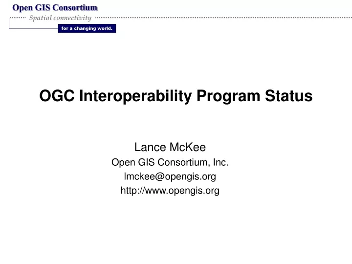 ogc interoperability program status