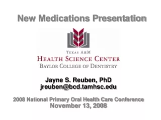 New Medications Presentation