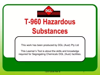 T-960 Hazardous Substances