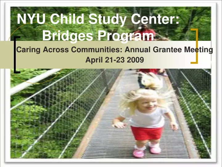 nyu child study center bridges program