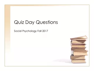 Quiz Day Questions