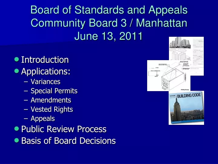 board of standards and appeals community board 3 manhattan june 13 2011