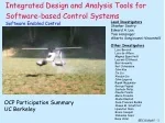 Integrated Design and Analysis Tools for Software-based Control Systems Software Enabled Control - slide 1
