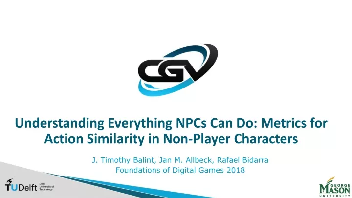 understanding everything npcs can do metrics for action similarity in non player characters