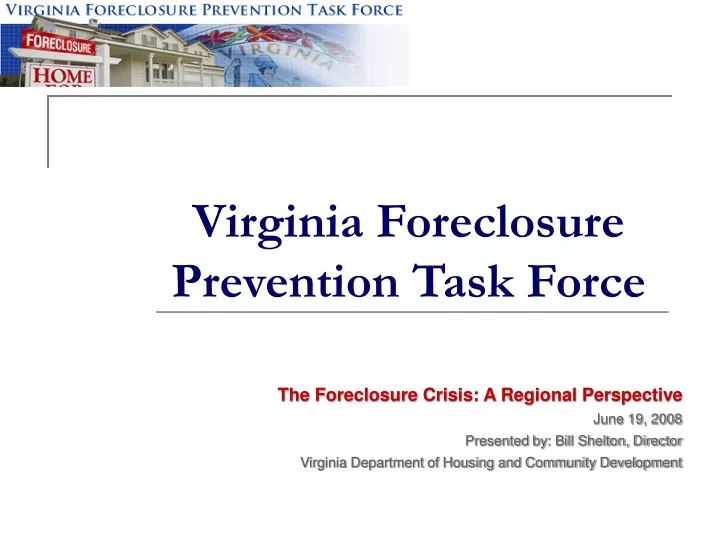 virginia foreclosure prevention task force