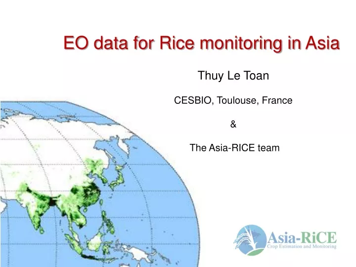 eo data for rice monitoring in asia