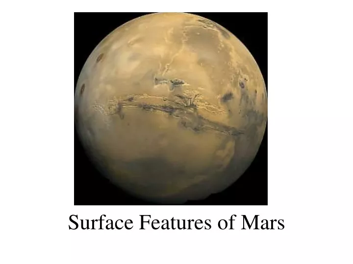 surface features of mars