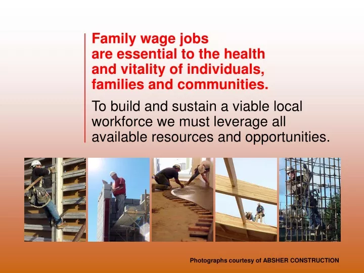 family wage jobs are essential to the health