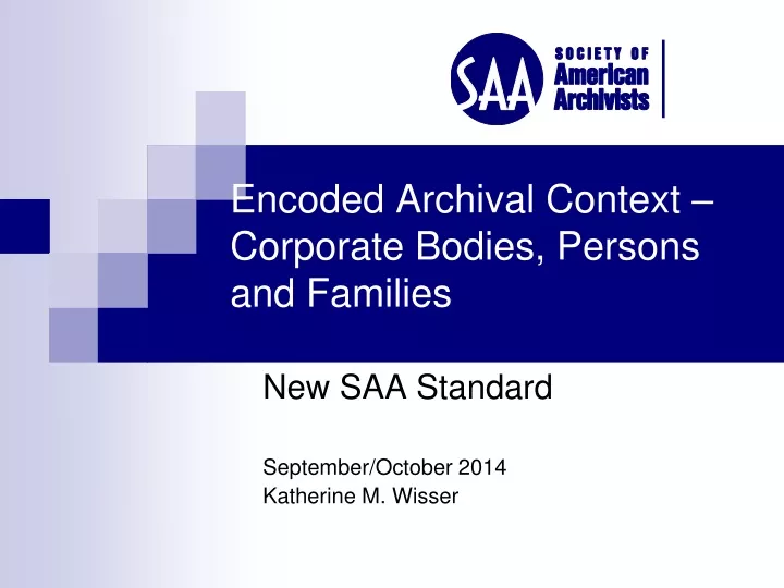 encoded archival context corporate bodies persons and families
