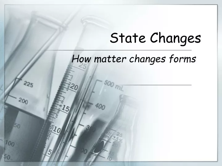 state changes