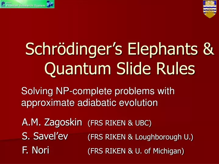 schr dinger s elephants quantum slide rules