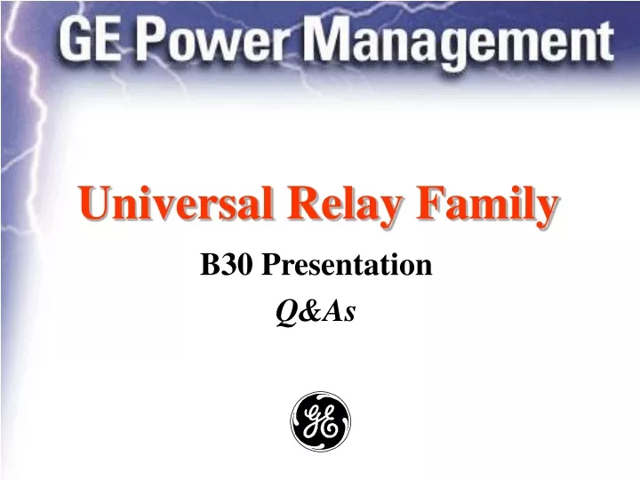 universal relay family