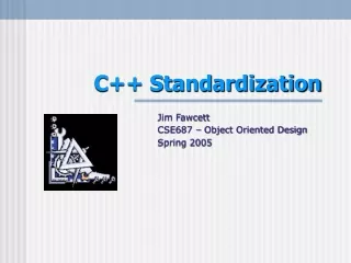 C++ Standardization
