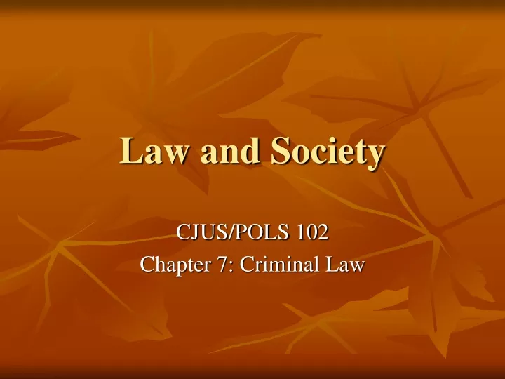 law and society