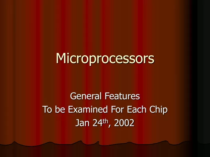 microprocessors