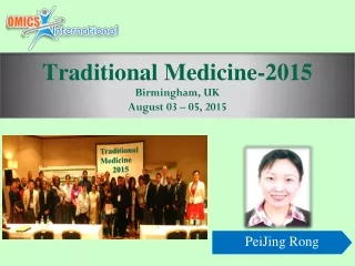 Traditional Medicine-2015 Birmingham, UK August 03  –  05, 2015