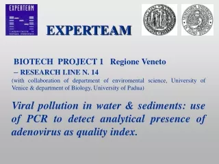 BIOTECH  PROJECT 1   Regione Veneto  –  RESEARCH LINE N. 14