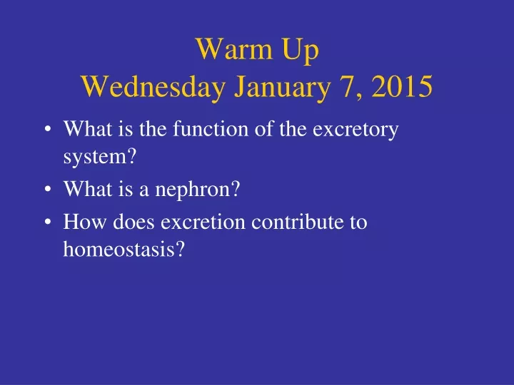 warm up wednesday january 7 2015